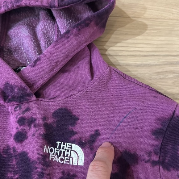 The North Face Purple Tie Dye Kids Pullover Hoodie Medium 7/8 - Picture 2 of 5